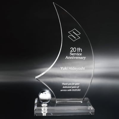 【壓克力獎牌／獎座】客製化∣新月桂冠1