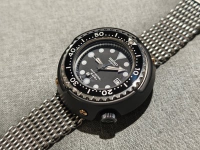 【美好時光】斷捨離！SEIKO精工SBDX011 一千米罐頭改原廠SBDX005面盤、外圈、護甲！個人珍藏品 不玩了1