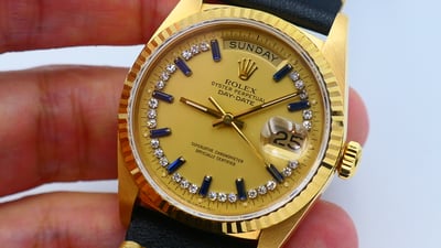 【美好時光】個人收藏釋出！ROLEX勞力士藍寶冰糖18038超美品！1