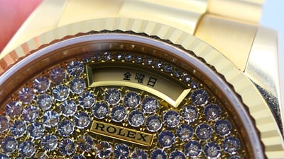 【美好時光】一級逸品分享交流 118238 盒單全 日文字盤 滿天星大密鑲鑽2