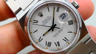【美好時光】罕見有單無拋整極美印刷羅馬面石英ROLEX勞力士17000 勞服剛更換全新機芯！1