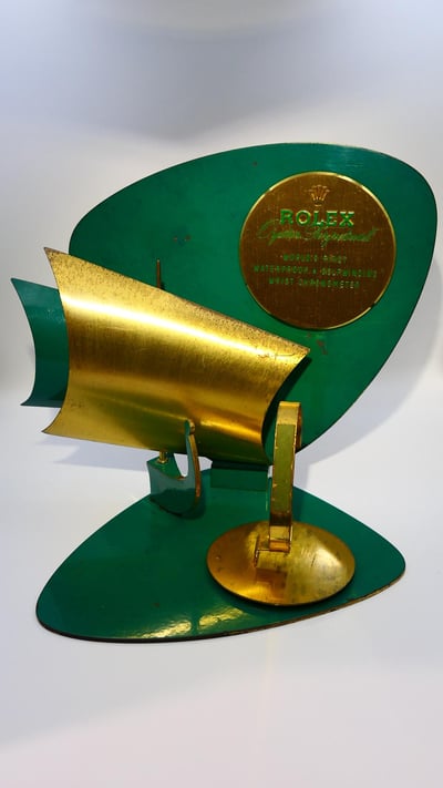 【美好時光】ROLEX 60年代 綠琺瑯烤漆 帆船Display 極罕見珍貴擺飾物 瑞士官發有編號1