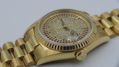 【美好時光】一級逸品分享交流 18238 盒單全 滿天星雙排紅寶石密鑲鑽面6