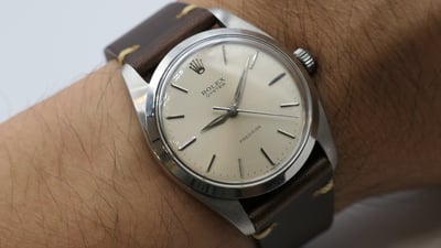 (美好時光）（深咖啡色）20mm收16mm ROLEX 男錶用復古皮錶帶 1680 1665 16610 14060 18037