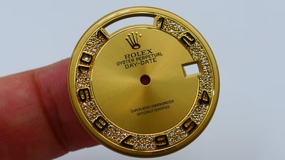 【美好時光】ROLEX勞力士原裝整片18K K金 MA多層鑽面盤釋出1
