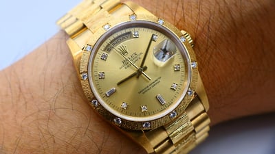 【美好時光】【美好時光】ROLEX勞力士18308樹紋款罕見大全配近新收藏超美品1