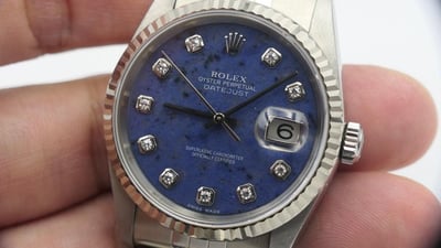【美好時光】近新美品！全球最低價！2002年份ROLEX 16234方納石寶石面盒單全! 16014 116234參考7