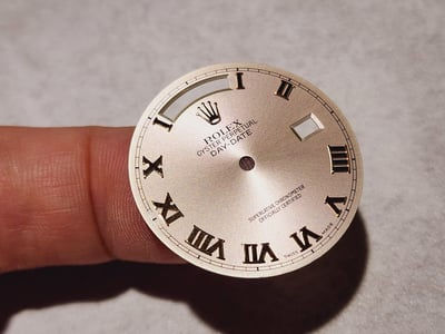 (美好時光）ROLEX勞力士原裝淡粉紅色大羅馬面盤 Daydate 118205玫瑰金專用 （RSC驗不過全額退款）1