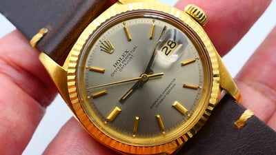 【美好時光】罕見特殊灰面！勞力士ROLEX 1601 18K金無拋整美品1