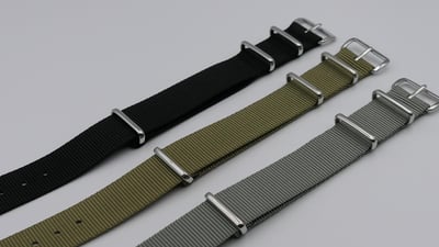 【美好時光】（軍綠色）ROLEX勞力士可用 英國進口20mm軍規熱壓無縫線nato錶帶1