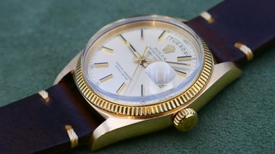 (美好時光）（深咖啡色）20mm收16mm ROLEX 男錶用復古皮錶帶 1680 1665 16610 14060 18035