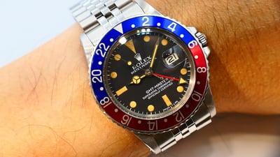 【美好時光】罕見1981年份盒單全膏藥面五珠帶GMT勞力士ROLEX 167501