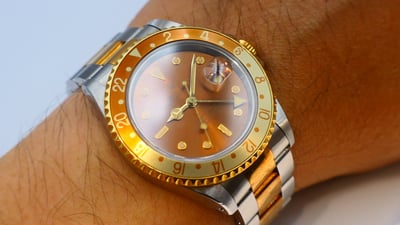 【美好時光】罕見Tiger Eye沙士面ROLEX勞力士16713盒單全1