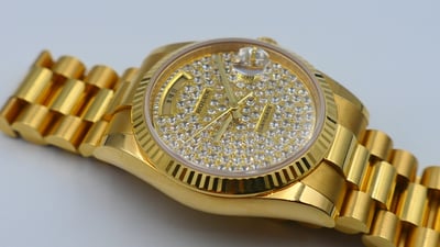 【美好時光】一級逸品分享交流 118238 盒單全 日文字盤 滿天星大密鑲鑽6