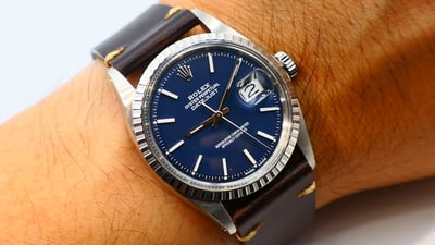 【美好時光】罕見特殊靛藍色面！ROLEX勞力士經典款1603自動上鏈1570機芯1