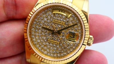 【美好時光】一級逸品分享交流 118238 盒單全 日文字盤 滿天星大密鑲鑽1