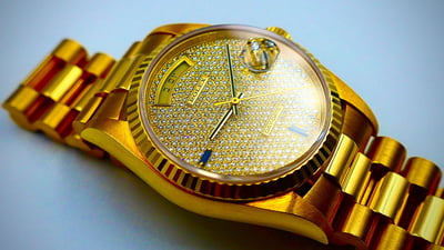 【美好時光】一級逸品分享交流ROLEX勞力士18238 盒單全 滿天星6、9藍寶石密鑲鑽面3