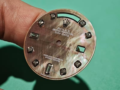 【單售面盤】ROLEX勞力士極罕見原裝黑蝶貝母包臺十鑽面（大顆鑽）18039 18239 118239 等都可用1