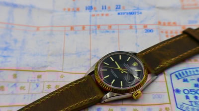 【美好時光】罕見半金款碳黑面1972年份ROLEX勞力士經典款1601自動上鏈1570機芯2