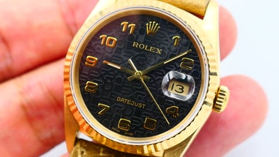 【美好時光】ROLEX勞力士16238全金DJ罕見黑色電腦面！超帥霸氣的黑金配！1