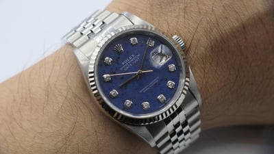 【美好時光】近新美品！全球最低價！2002年份ROLEX 16234方納石寶石面盒單全! 16014 116234參考4