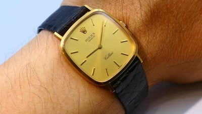 【美好時光】最便宜的男款金錶！ROLEX勞力士4114超薄手上鏈單錶美品勞服保養完成1