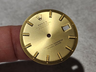 (美好時光）ROLEX勞力士原裝寬版wide boy面盤DATEJUST 1601 1600 半金or全金款專用1