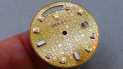 【單售面盤】ROLEX勞力士極罕見原裝黃色貝母面盤！ （ 118238 118208 18038 18238 18048 18388...都可用）1