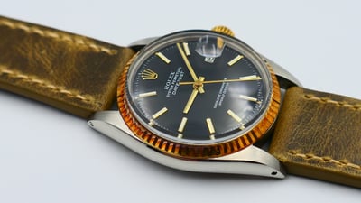 【美好時光】罕見半金款碳黑面1972年份ROLEX勞力士經典款1601自動上鏈1570機芯4