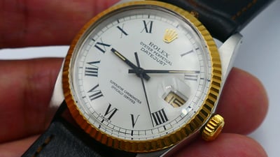 【美好時光】停產逸品ROLEX 16013罕見白色buckley印刷大羅馬面盤極美品！1
