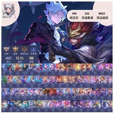 【編號SA13】月付1800元起 主打納克次元彌豆子超神快送白虎志WAVE閑雲泳裝星際等多直接抽獎造型1