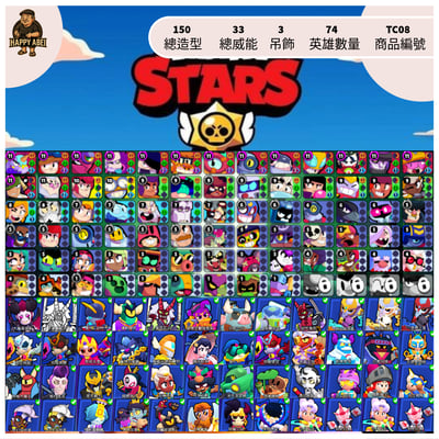 【編號TC08】月付250元起 74英雄 150造型 33威能 3吊飾1