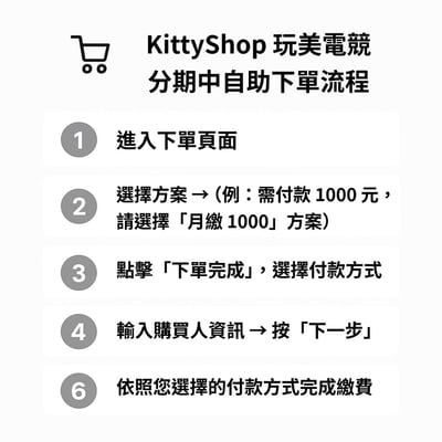 KittyShop 玩美電競｜買家分期中商品自助下單專區2