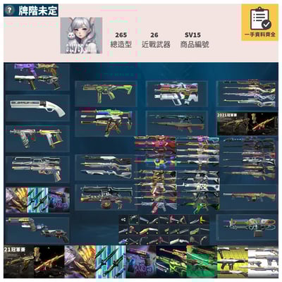 【編號SV15】月付2000元起 主打絕版冠軍21套+22套+鳳凰摺扇+憐憫之刃+奧術1.0套+RGX套+惡鬼套+國王套+瓷藝套 冠一二異星混沌殞落至尊掠奪EXE光炫等造型1