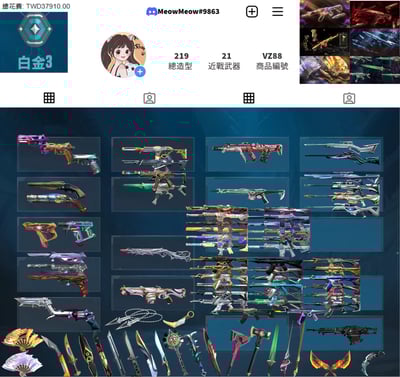 【編號VZ88】月付1800元起主打絕版鳳凰摺扇套+冠軍2022套+冠軍2023套+黑波套+緋金套 冠三/RGX/棄王/混沌/掠奪/黑波/異星/虛無/緋金/紫金/蓋亞暴徒 冠二/惡鬼/偵查幻象 玉龍龐克離子光哨電幻等造型1