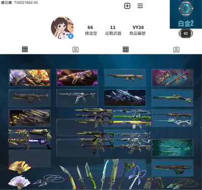 【編號VY28】月付1400元起 主打絕版冠軍2023+奧術2.0套+鳳凰哲扇套+黑波套(缺警長)+異星2.0套+末日騎士套 混沌龐克掠奪離子奇點星靈鎏金刀等造型1