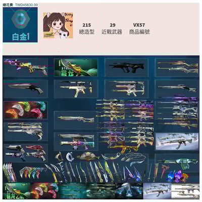 【編號VX57】月付1600元起 主打絕版VCT25爪刀+5周年紀念刀+異變套+異星1.0套+異星2.0套+龐克套+瓷藝套 衛士黑波混沌虛無電幻棄王紫金光炫奇點離子781電玩RS等造型1