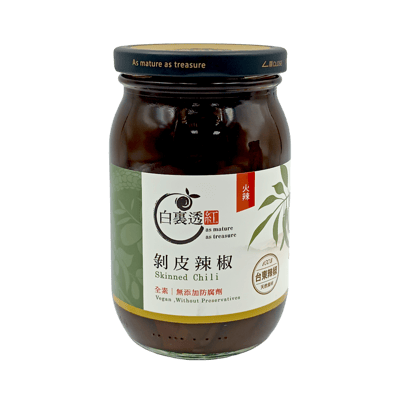 【唐奇嚴選】白裏透紅 剝皮辣椒 450g（苦茶油/火辣)2