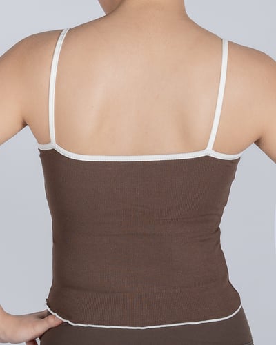 🍫 復古甜辣綁帶背心｜可可棕4