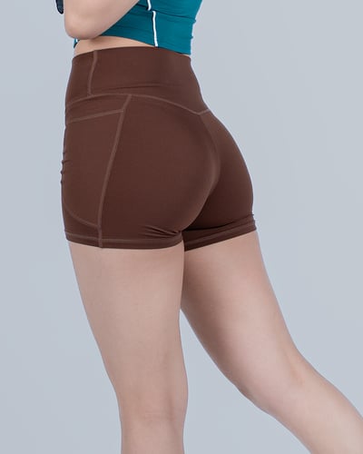 🥥高腰口袋運動短褲｜日曬棕2