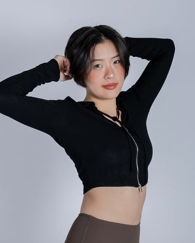 💫練後復古綁帶外套｜夜行黑3