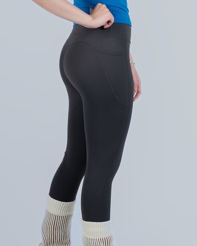 🍑蜜桃口袋瑜珈褲｜煙霧灰2