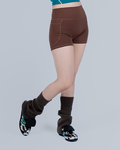 🥥高腰口袋運動短褲｜日曬棕4