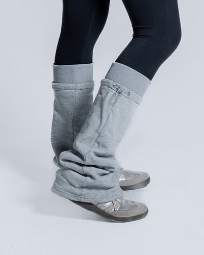 🧦縮口堆堆襪套｜霧灰3