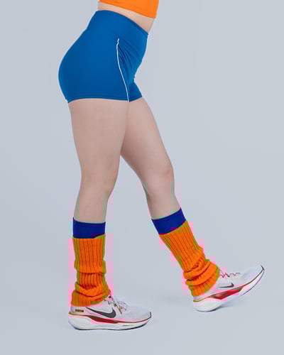 🐬流線短版運動褲｜海岸藍4