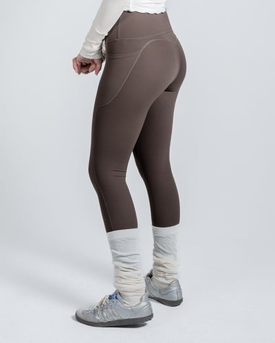 🍑蜜桃口袋瑜珈褲｜可可棕3