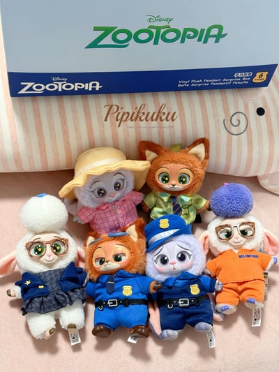 𝐙𝐨𝐨𝐭𝐨𝐩𝐢𝐚海外快閃店《搪膠毛絨掛件盲盒》1