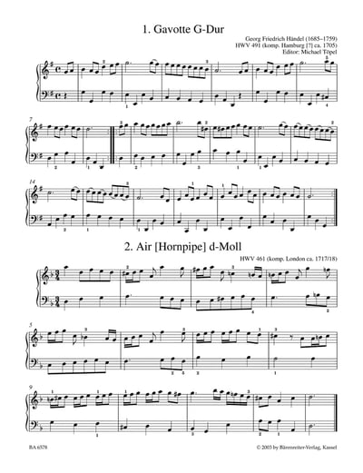 Handel : Easy Piano Pieces and Dances    韓德爾：鋼琴小品與舞曲集2