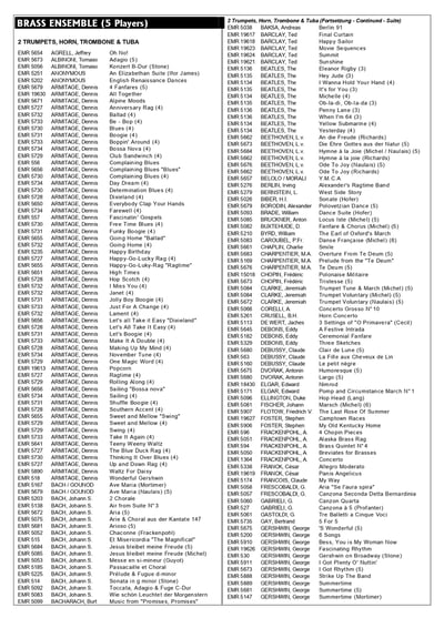 Brass Quintet 2 Trumpets, Horn, Trombone & Tuba13
