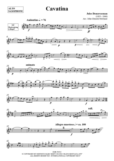 Cavatina Alto Saxophone & Piano3